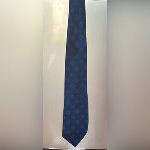Fendi Men's Vintage Silk Tie Blue Patterned Made In Italy